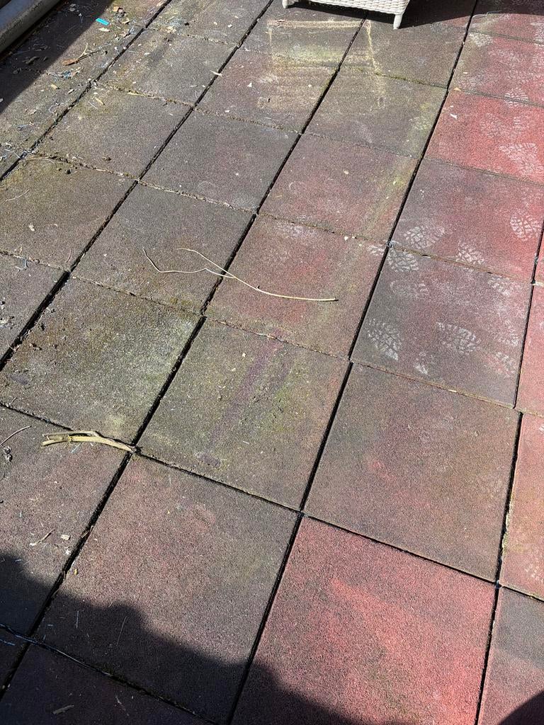 Rubber terrastegels 50x50 (OOK LOS TE KOOP), Ophalen, Gebruikt, Overige materialen