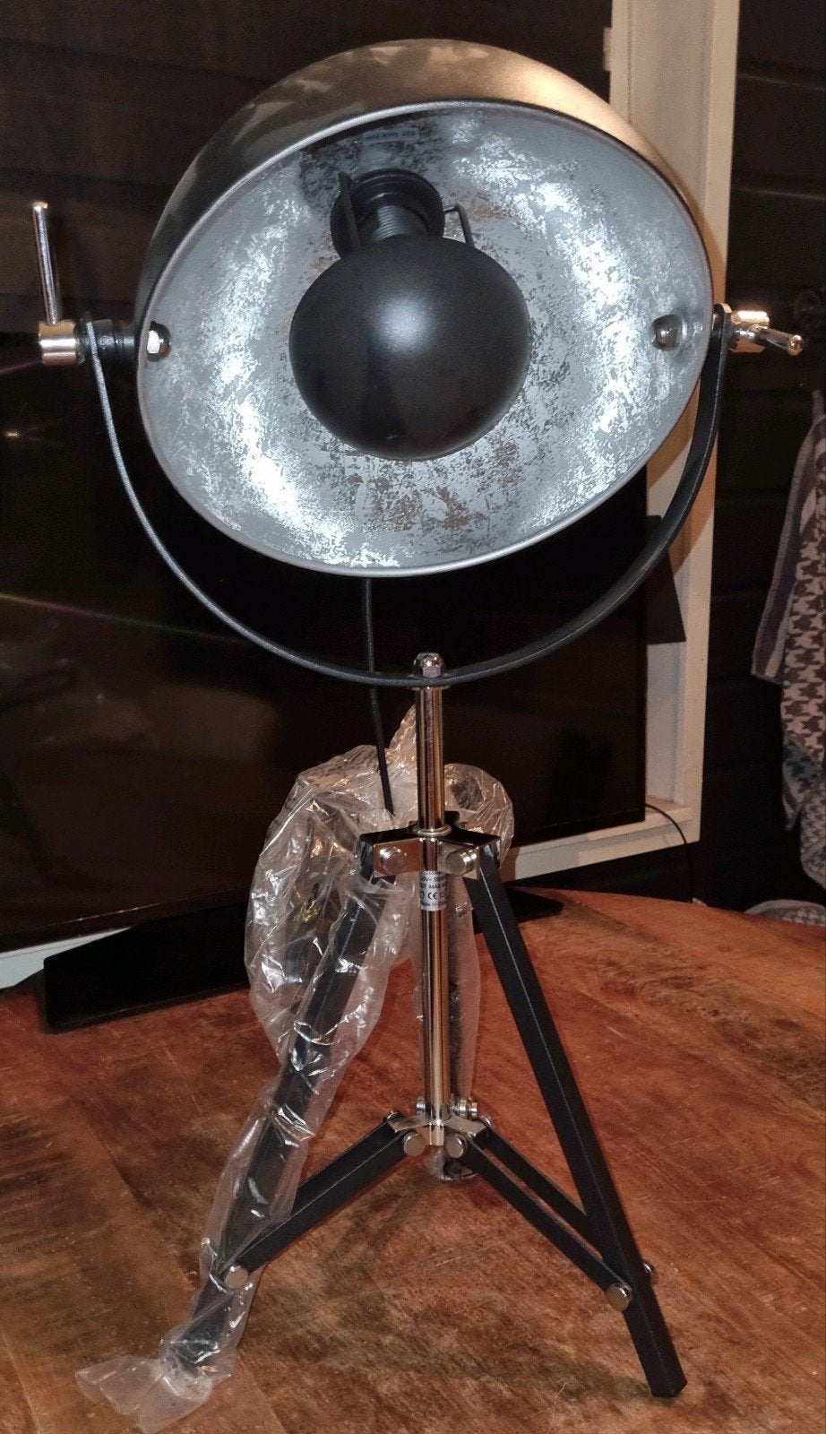 Nieuwe Industriële Spotlamp op Statief - Zwart/Zilver, Overige merken, Zwart, Industrieel, Nieuw