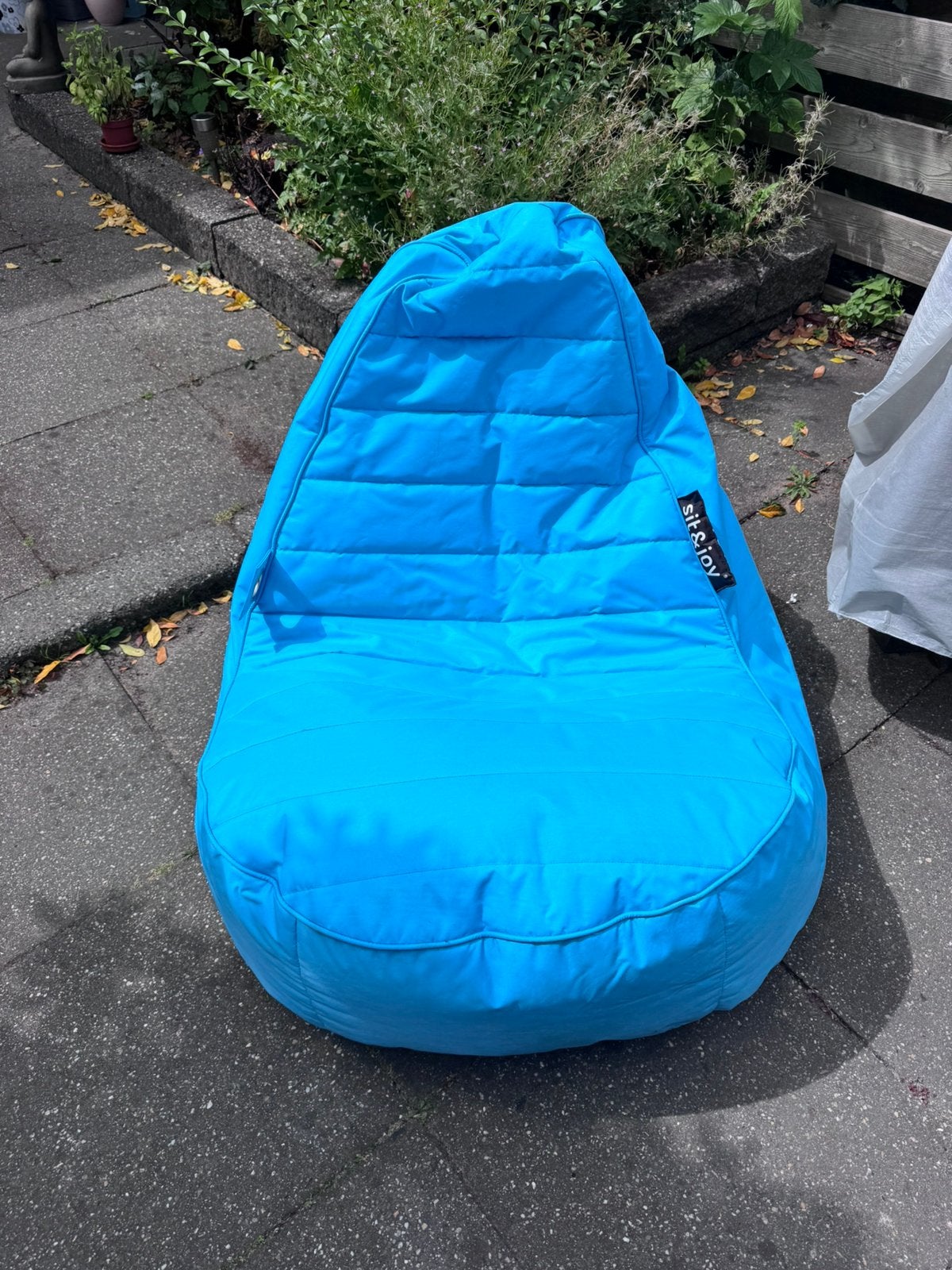 Sit & Joy felblauwe zitzak, Huis en Inrichting, Ophalen, Zo goed als nieuw