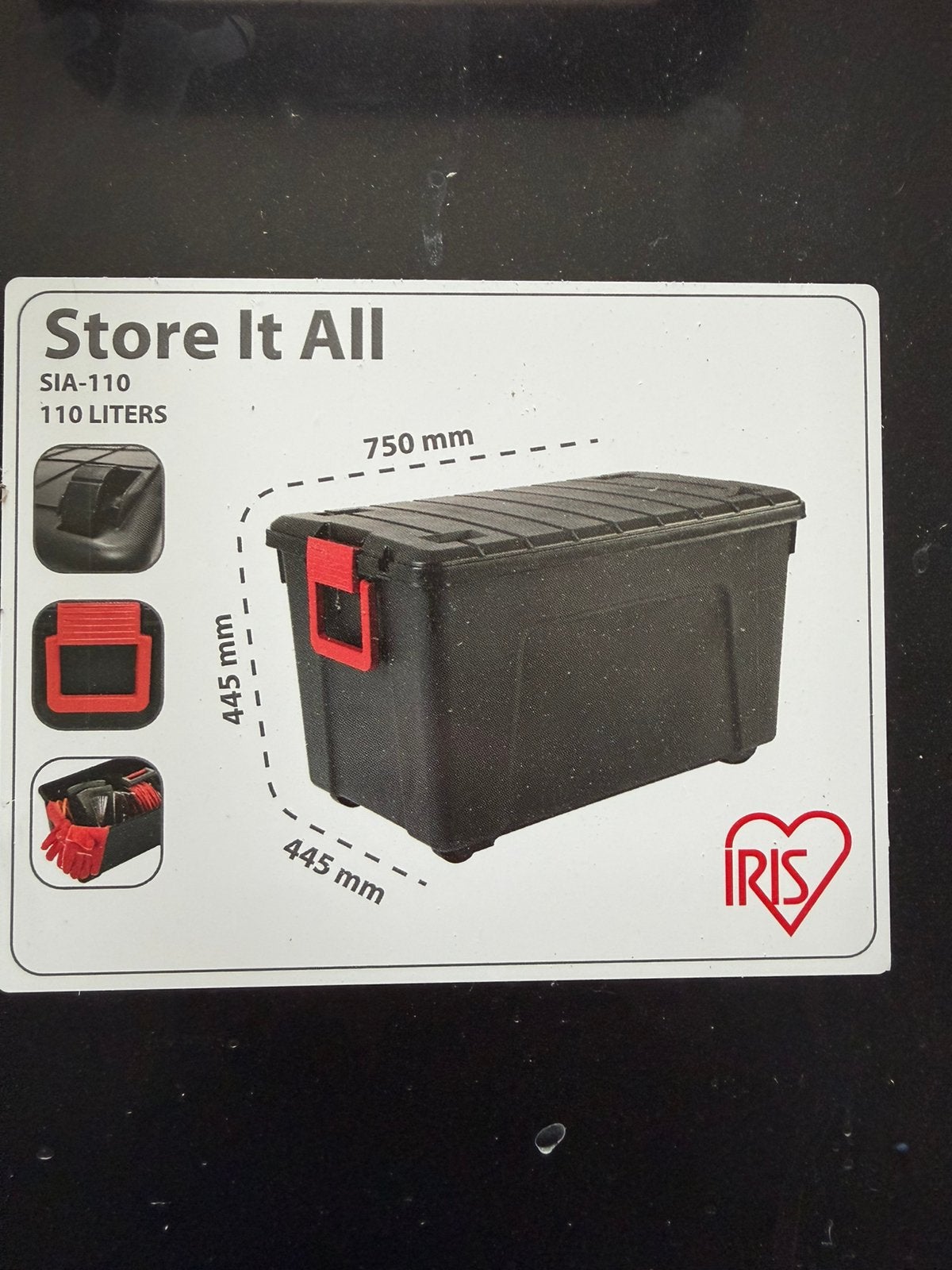 IRIS Store It All SIA-110 Opbergbox 110 Liter, Ophalen, Kunststof, Gebruikt, 50 tot 100 cm