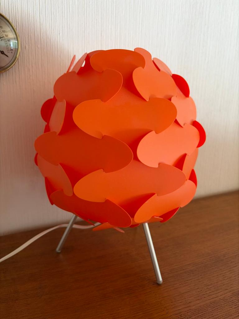 Oranje tafellamp, Ophalen, Gebruikt, Kunststof, Minder dan 50 cm