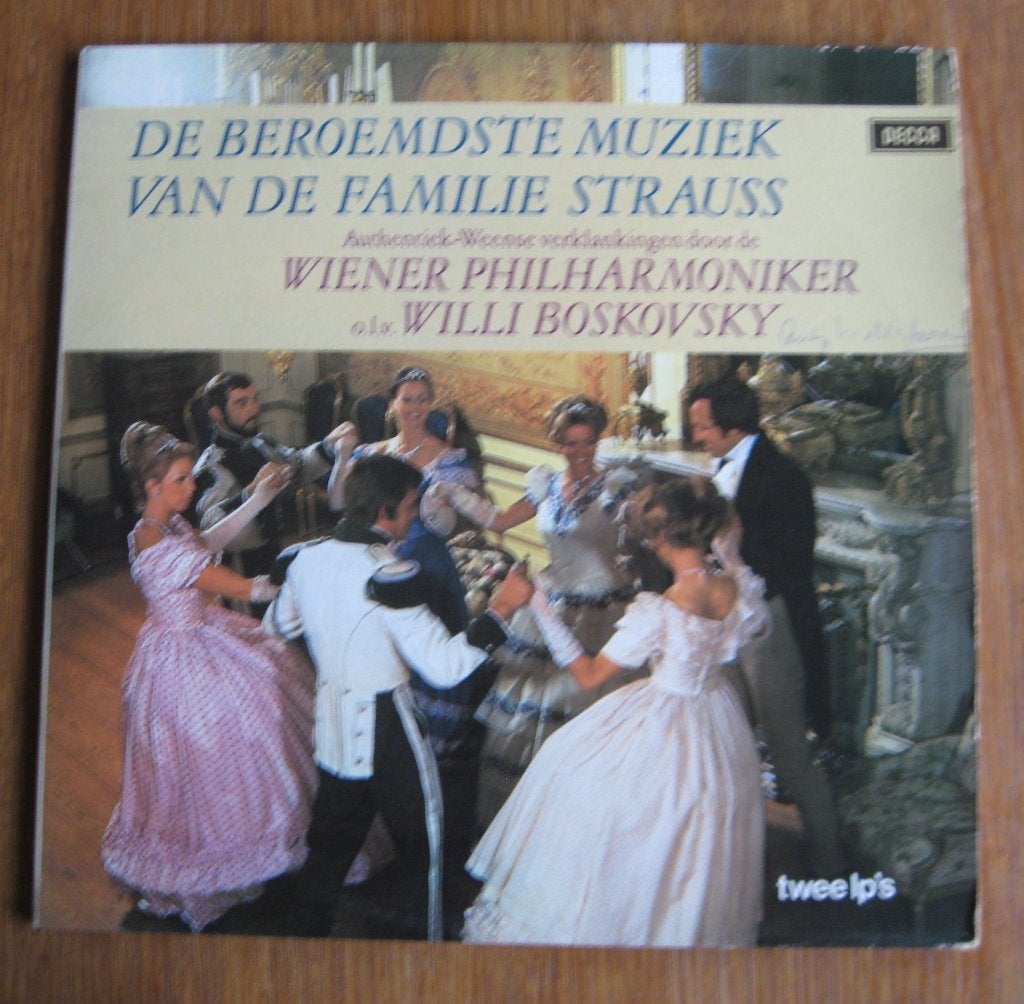 Beroemdste muziek familie Strauss Wiener Philharmoniker, Gebruikt, Ophalen of Verzenden, Romantiek, 12 inch
