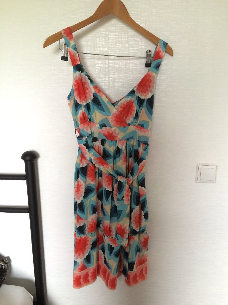 Griekse jurk Summertime by Raxevsky xs 34 rood blauw roze, Blauw, Ophalen of Verzenden, Zo goed als nieuw, Maat 34 (XS) of kleiner