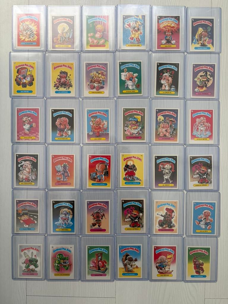 Garbage pail kids ( nederlandse test set), Ophalen of Verzenden, Zo goed als nieuw, Meerdere kaarten