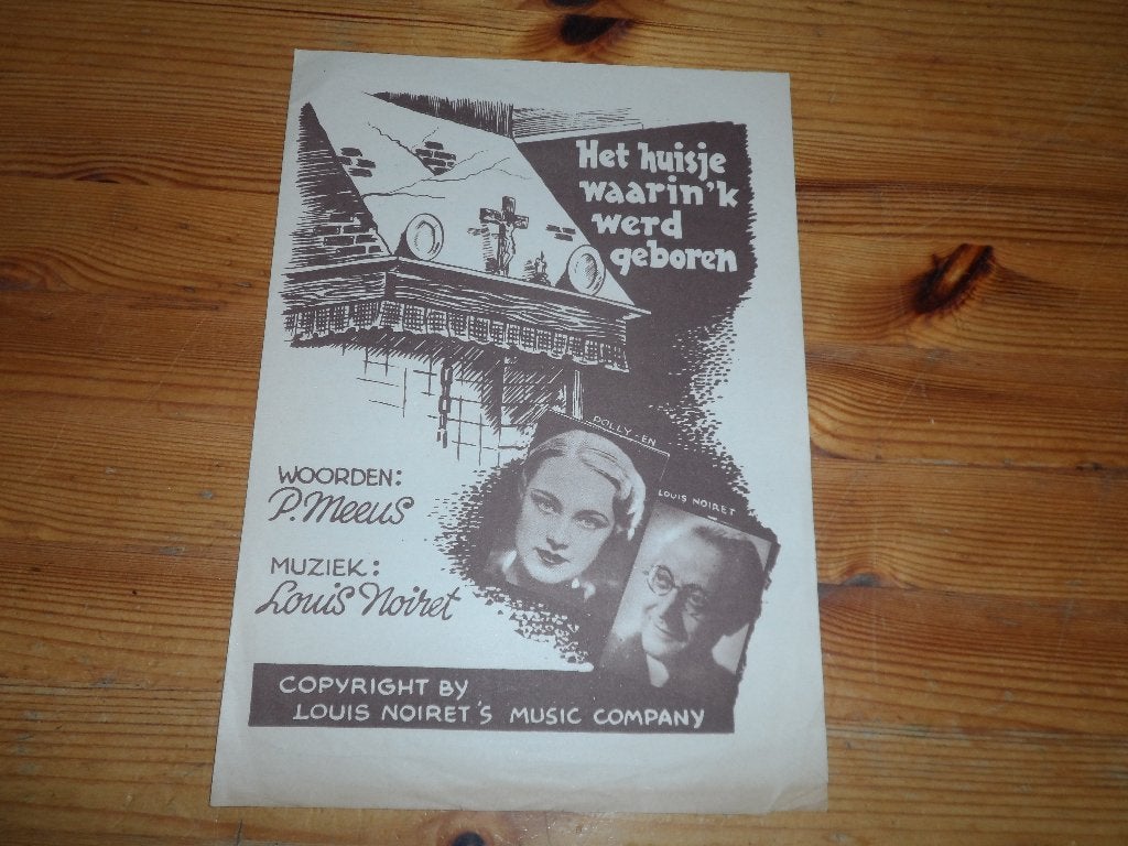 Het huisje waarin 'k werd geboren - noiret / meeus, Muziek en Instrumenten, Gitaar, Ophalen of Verzenden, Zo goed als nieuw, Artiest of Componist