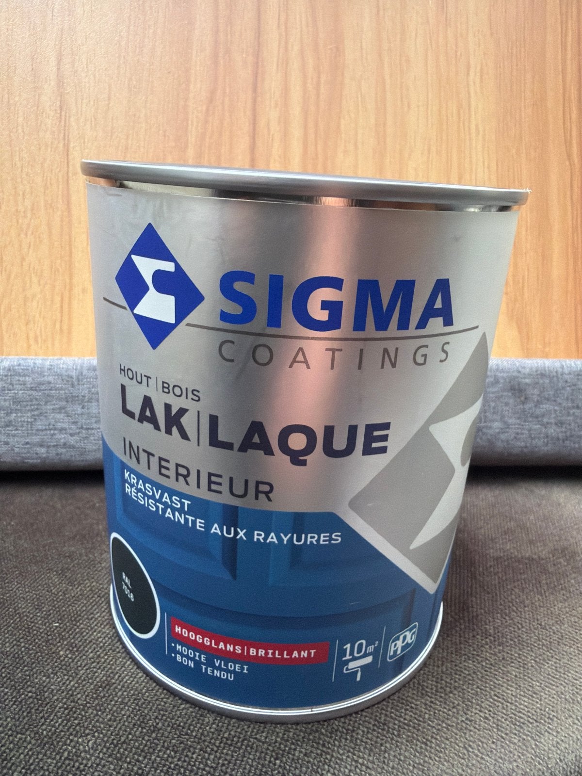 Sigma Interieur Lak Hoogglans RAL 7016 Watergedragen, Nieuw, Ophalen of Verzenden, Lak, Grijs