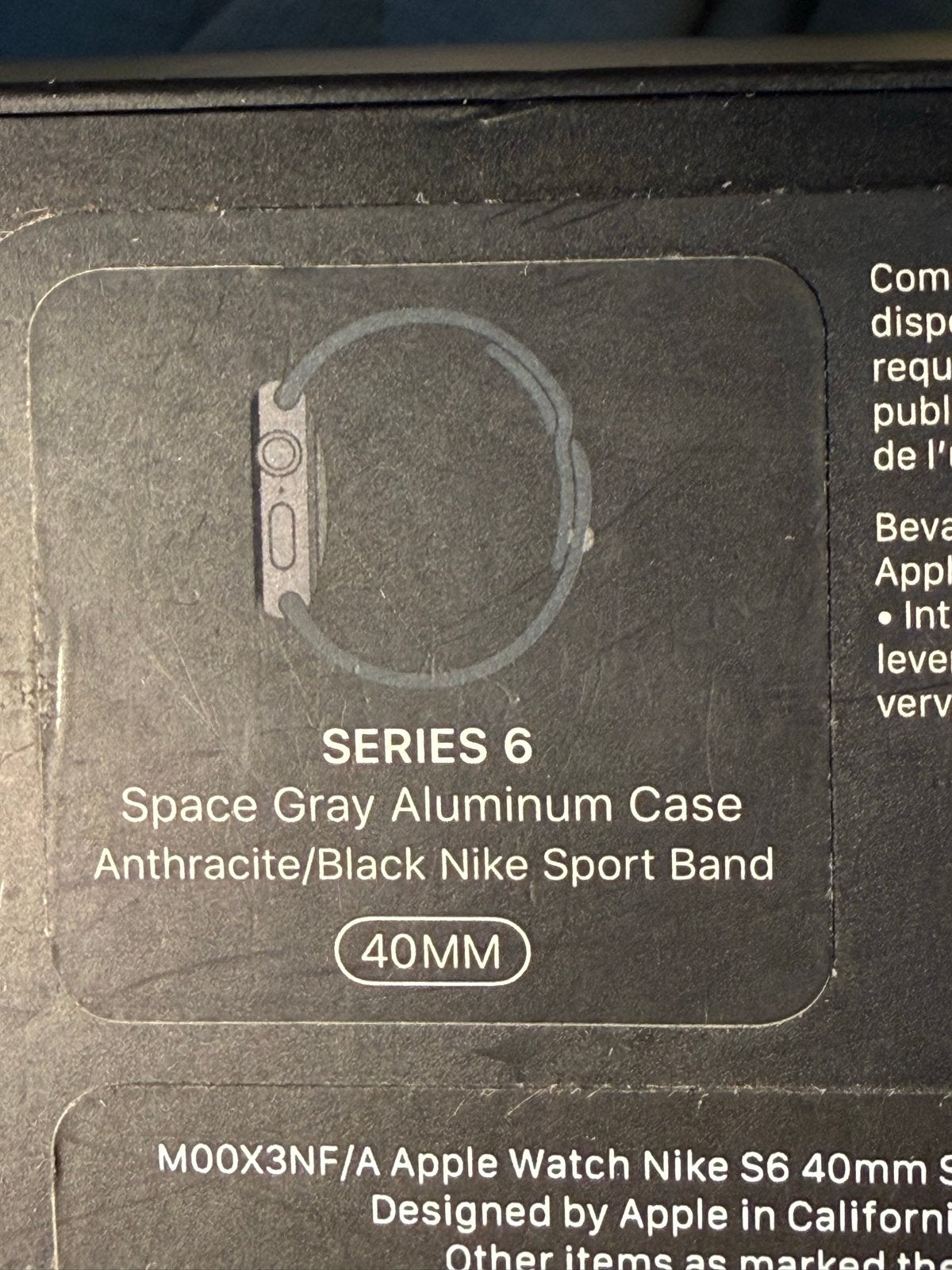 Apple Watch Nike S6 40mm Sp Gray Alu, Afstand, Zwart, IOS, Ophalen of Verzenden