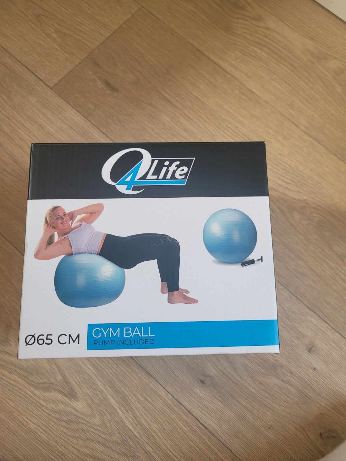 Q4Life Gymbal 65 cm met pomp - Fitnessbal, Ophalen of Verzenden, Nieuw, Buik, Fitnessbal
