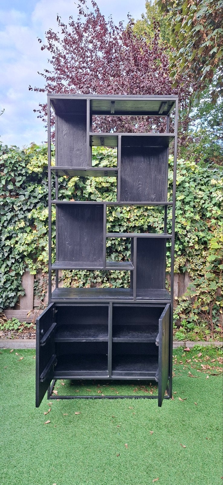 Bodhi vakkenkast hout en metaal, Met deur(en), Industrieel, Modern, 50 tot 100 cm, Zo goed als nieuw