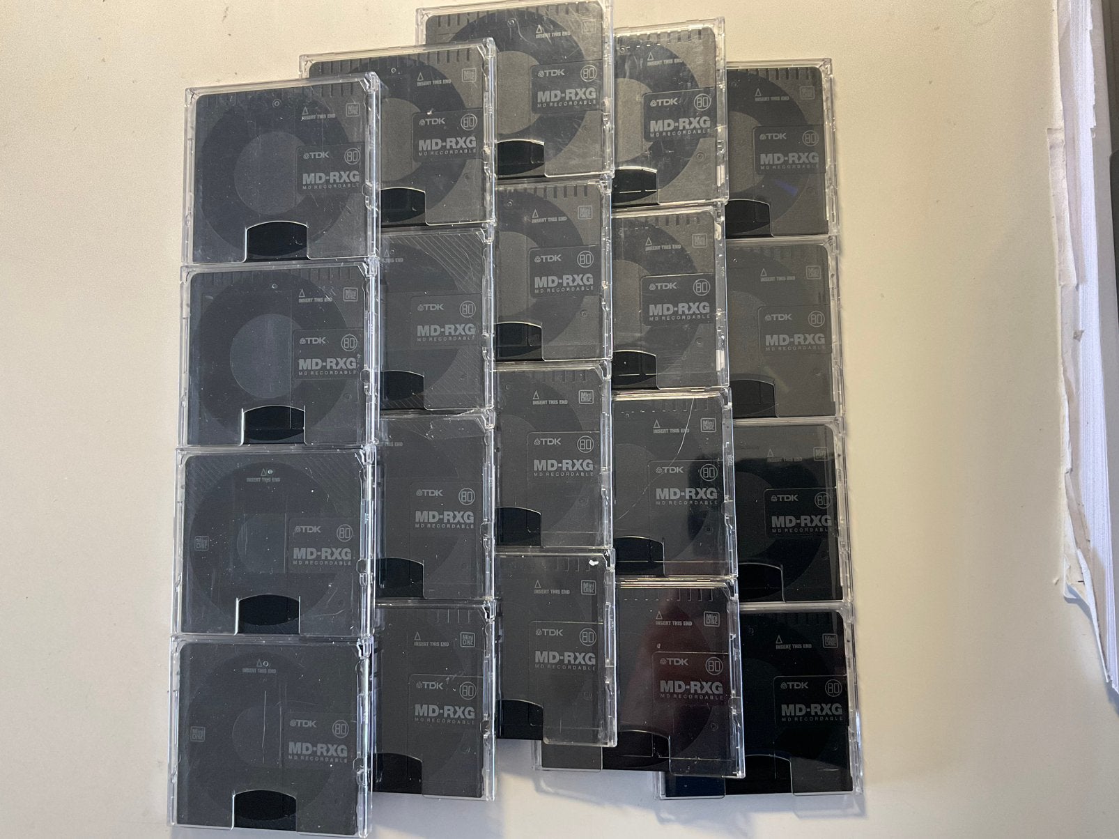 Minidisc’s. TDK MD-RXG 80. 20x als nieuw. 80 minuten, Ophalen of Verzenden