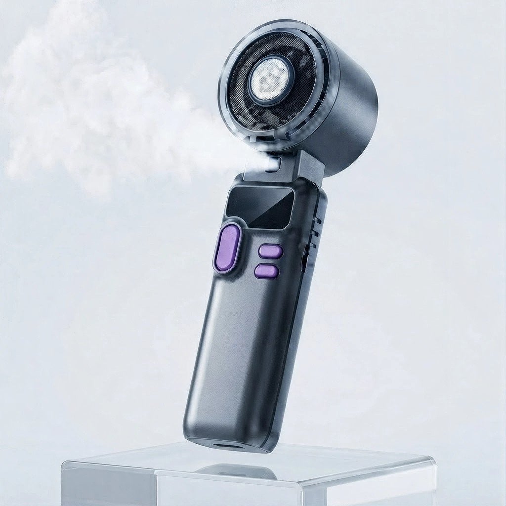 Draagbare Handventilator met Waternevel en LED-display, Ophalen of Verzenden, Nieuw, Overige