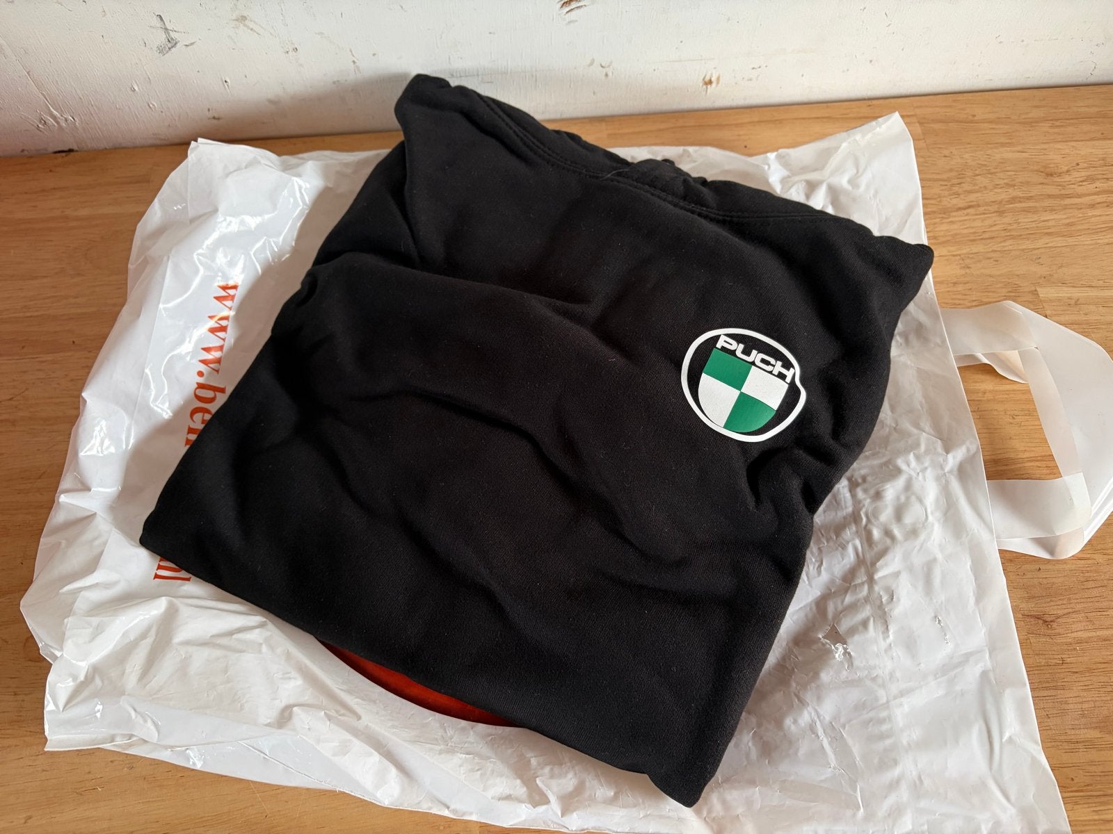 Nieuwe Zwarte Puch Hoodie met Logo - Maat M, Verzenden, Nieuw