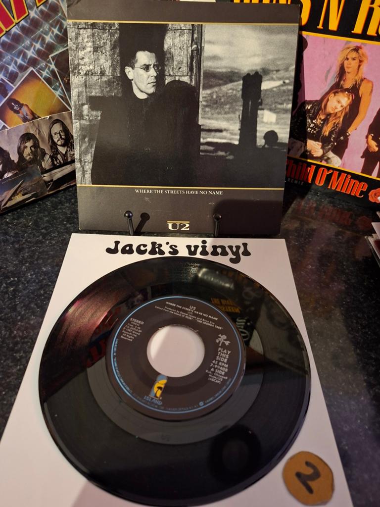 U2 - Where The Streets Have No Name Vinyl Single  1987, Fotohoes, Ophalen of Verzenden, Gebruikt, 7 inch