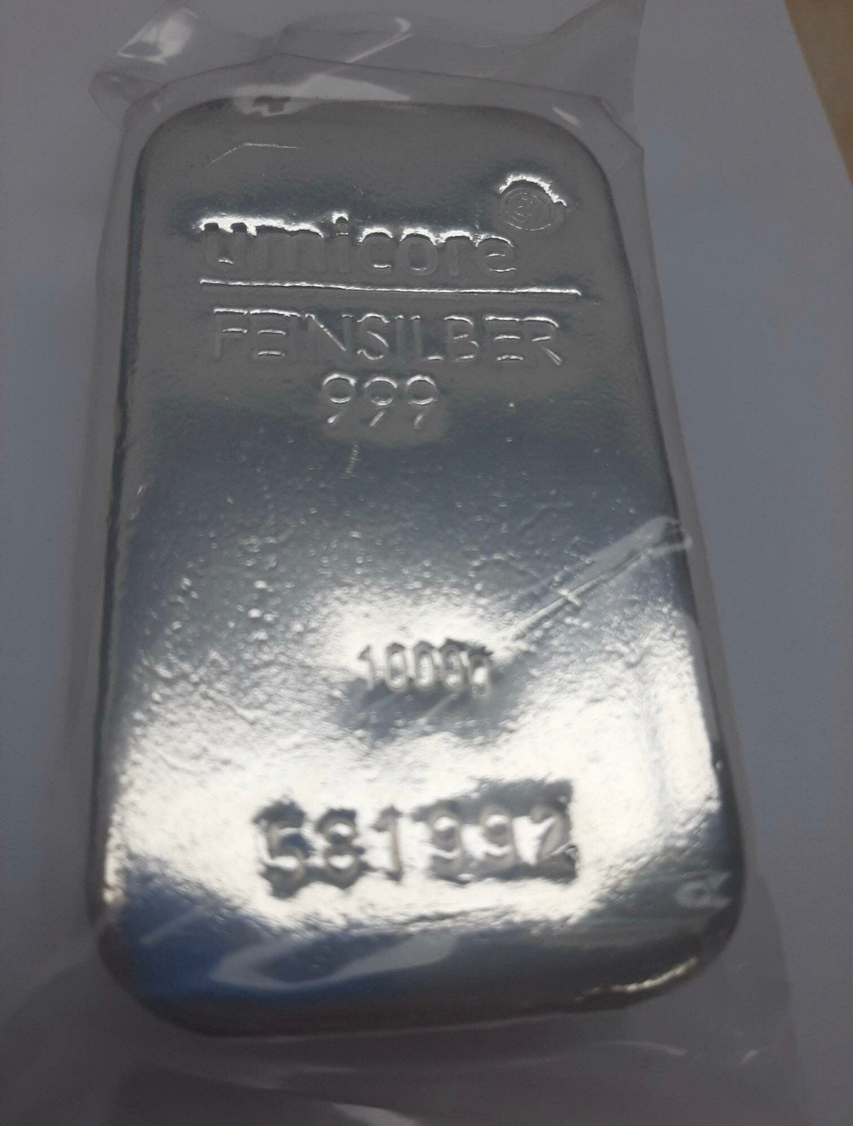 Zilverbaar 1kg, Ophalen of Verzenden, Zilver