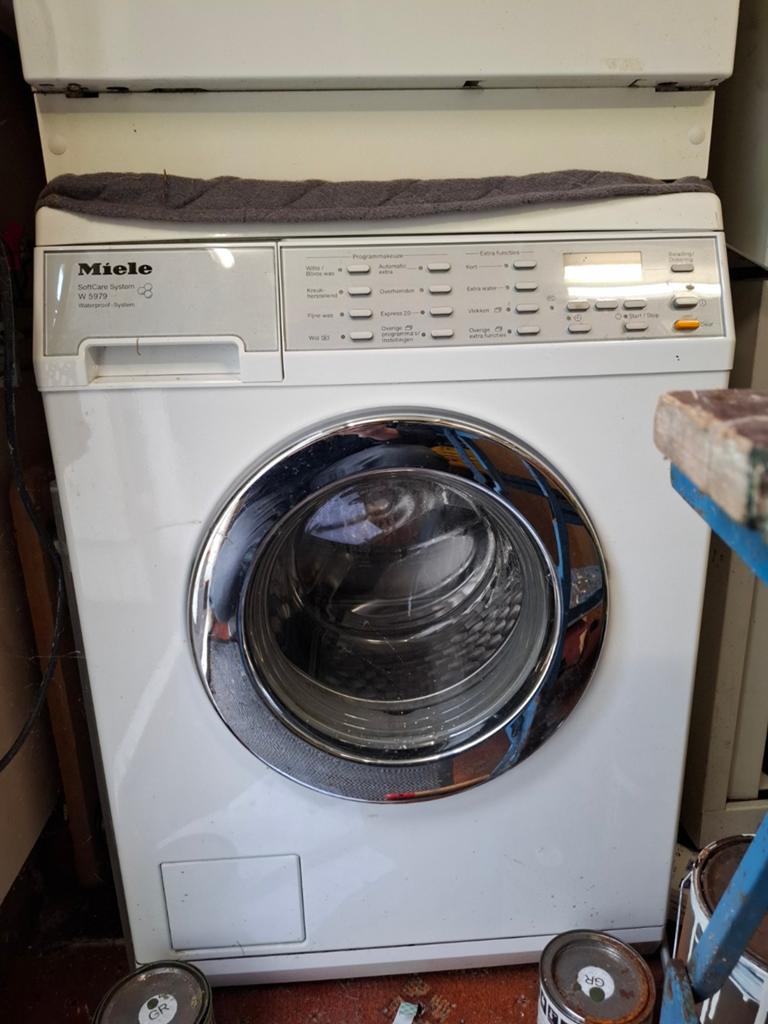 Miele wasmachine en wasdroger als set te koop, Witgoed en Apparatuur, Wasmachines, 6 tot 8 kg, Voorlader, 85 tot 90 cm, Handwasprogramma