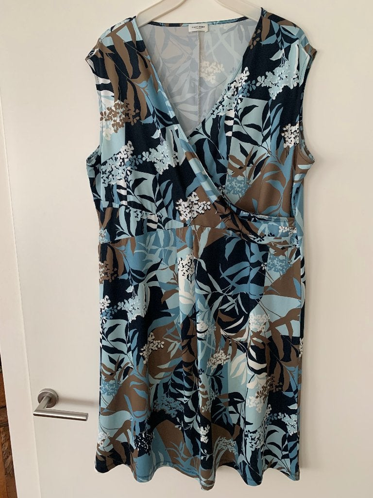 Gerry Weber zomerjurk 46, Blauw, Maat 46/48 (XL) of groter, Ophalen of Verzenden, Zo goed als nieuw