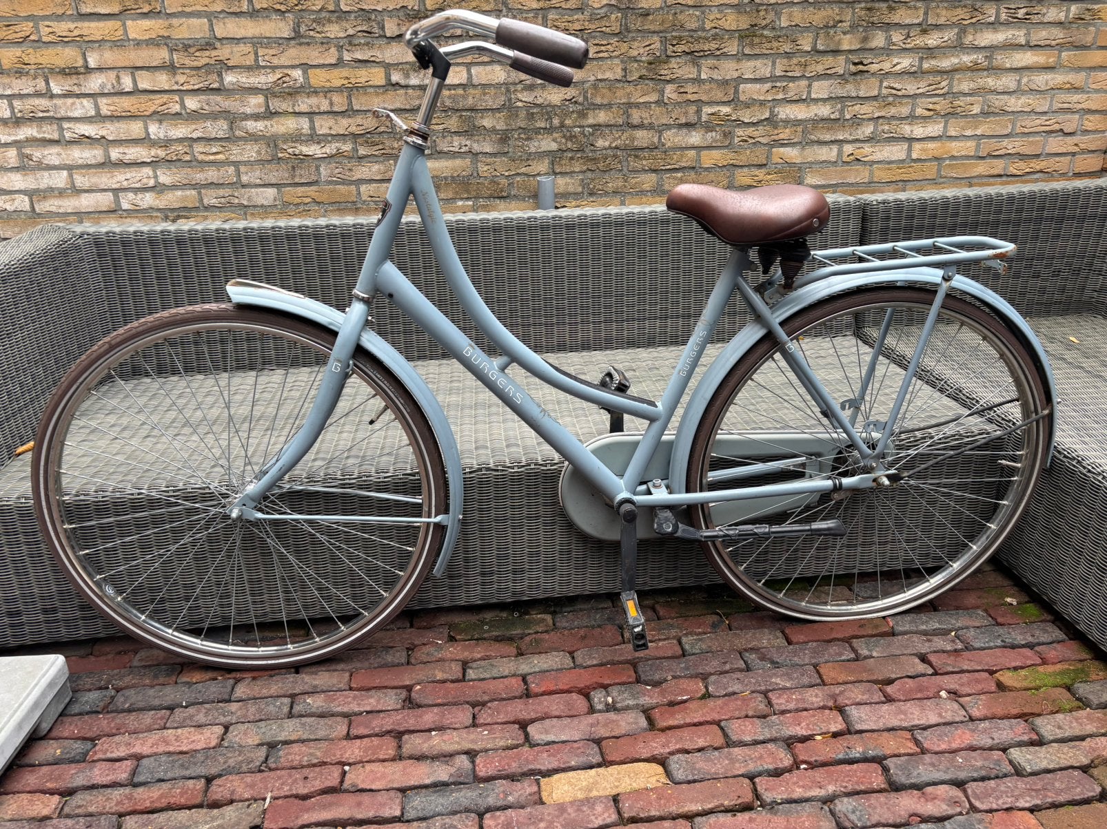 Leuke Burgers Stads/Stations Fiets 52 cm/28 inch, Fietsen en Brommers, Terugtraprem, Gebruikt, 50 tot 53 cm, Ophalen