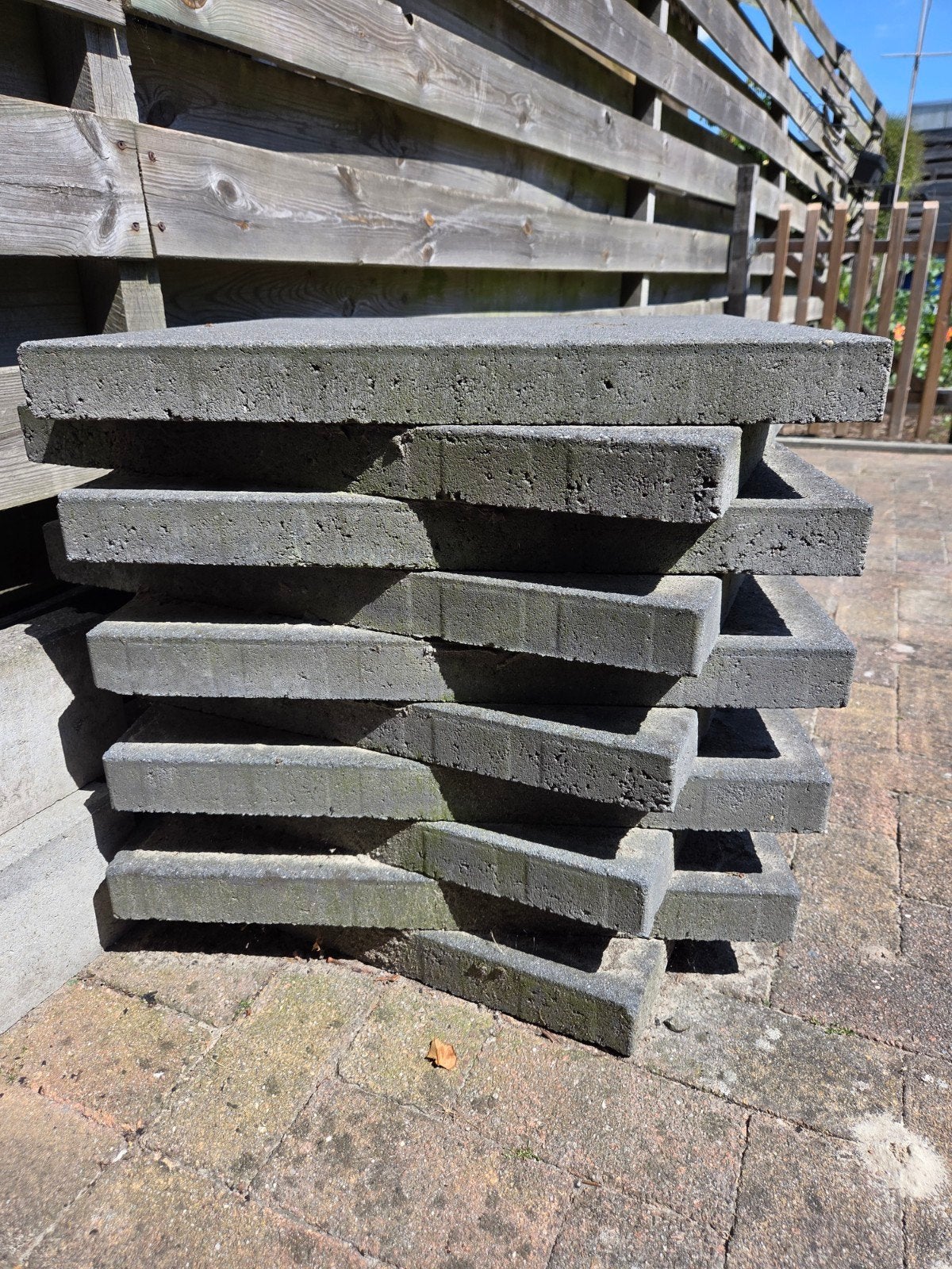 10 antraciet terrastegels 60x60cm gratis af te halen, Tuin en Terras, Tegels en Klinkers, Ophalen, Gebruikt, Minder dan 5 m², Beton