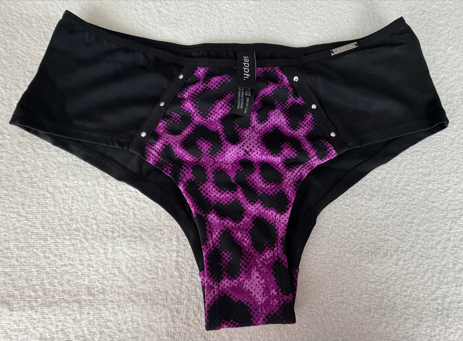 Sapph slipje nieuw met paarse luipaardprint, maat S, Ophalen of Verzenden, Paars, Slip