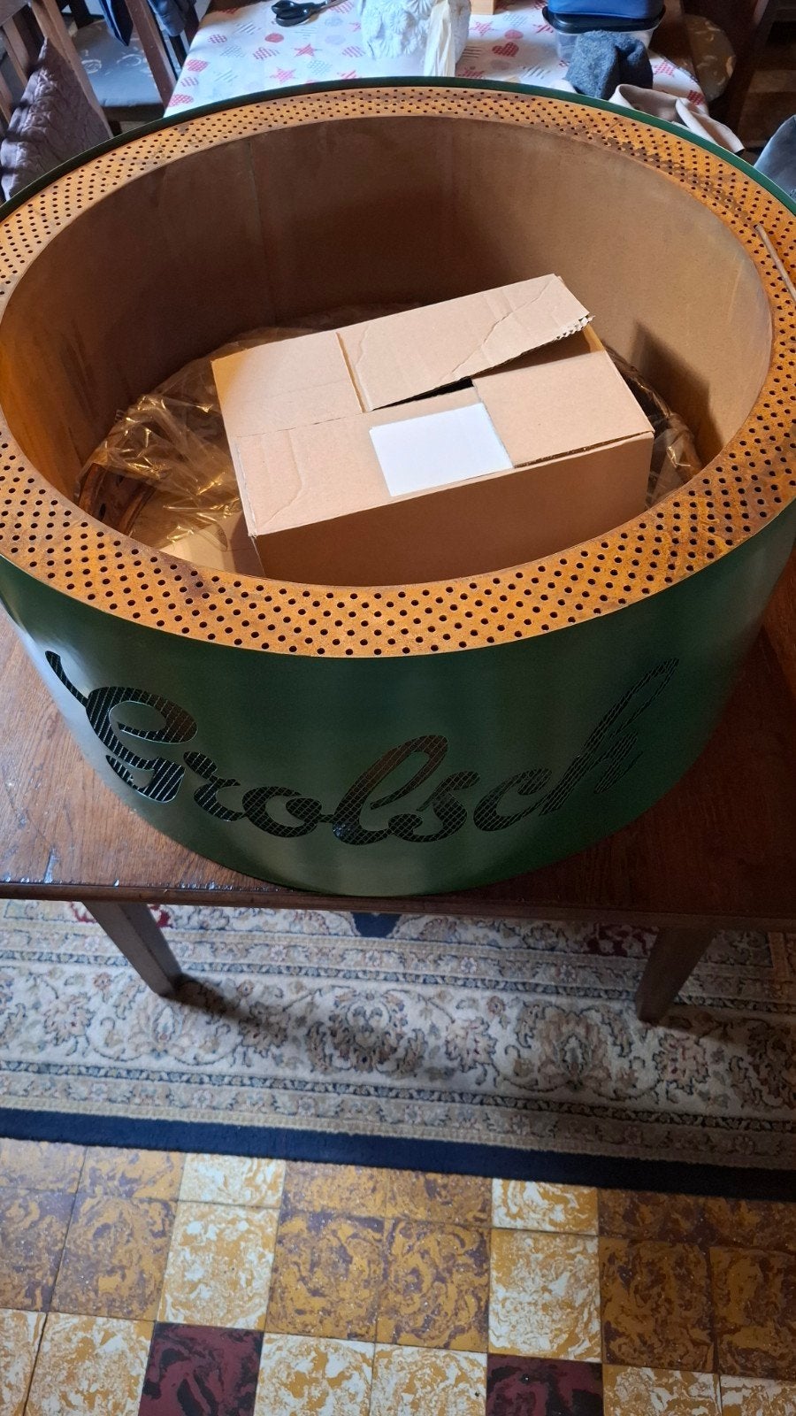 Grolsch Vuurkorf / Vuurton - Nieuw 75x45 cm met beschrijving, Ophalen of Verzenden, Nieuw, Vuurkorf