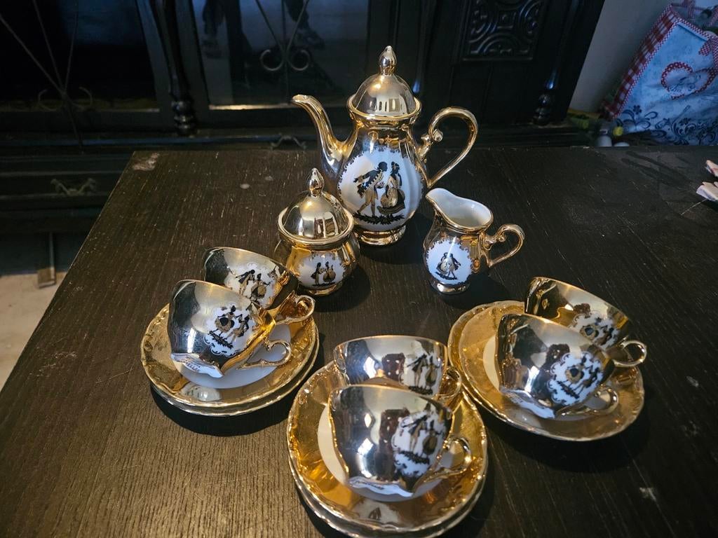 BAVARIA thee service 22-24 krt, Antiek en Kunst, Antiek | Servies compleet, Ophalen