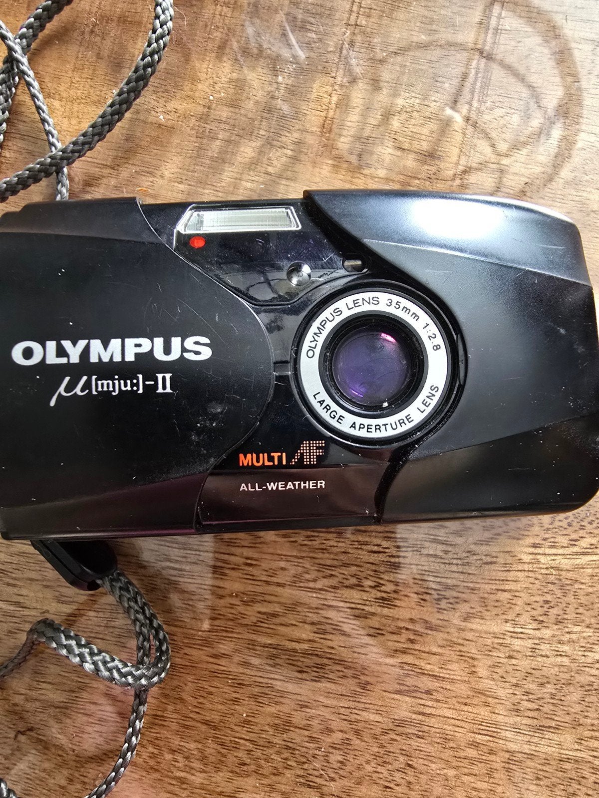 Olympus µ[mju:]-II Compact Camera - Zwart, Ophalen of Verzenden, Gebruikt, Compact, Olympus