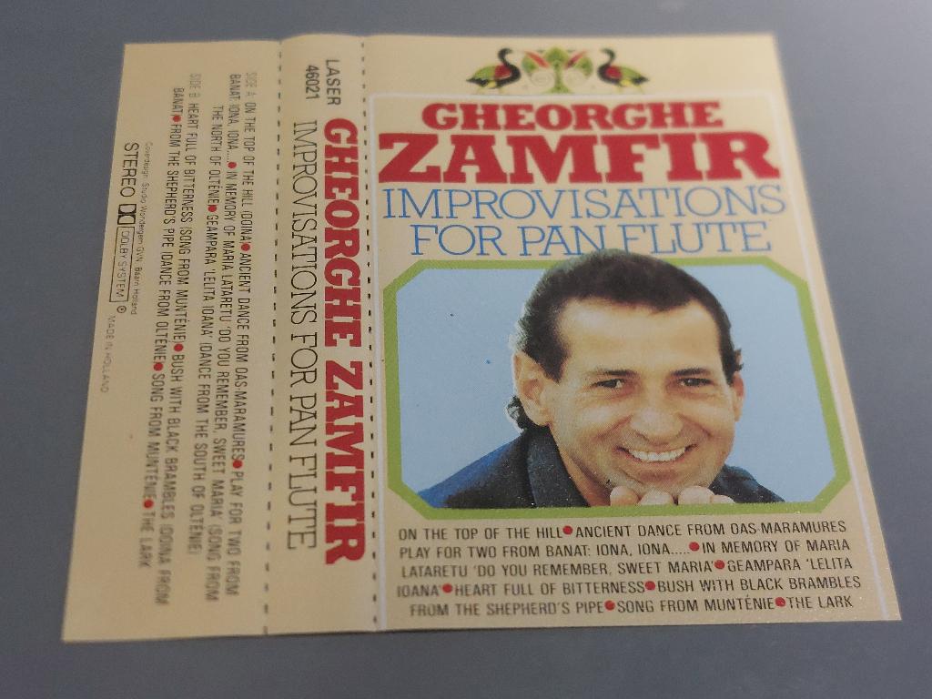 GHEORGHE ZAMFIR - IMPROVISATIONS FOR PAN FLUTE (MC), Overige genres, 1 bandje, Ophalen of Verzenden, Zo goed als nieuw