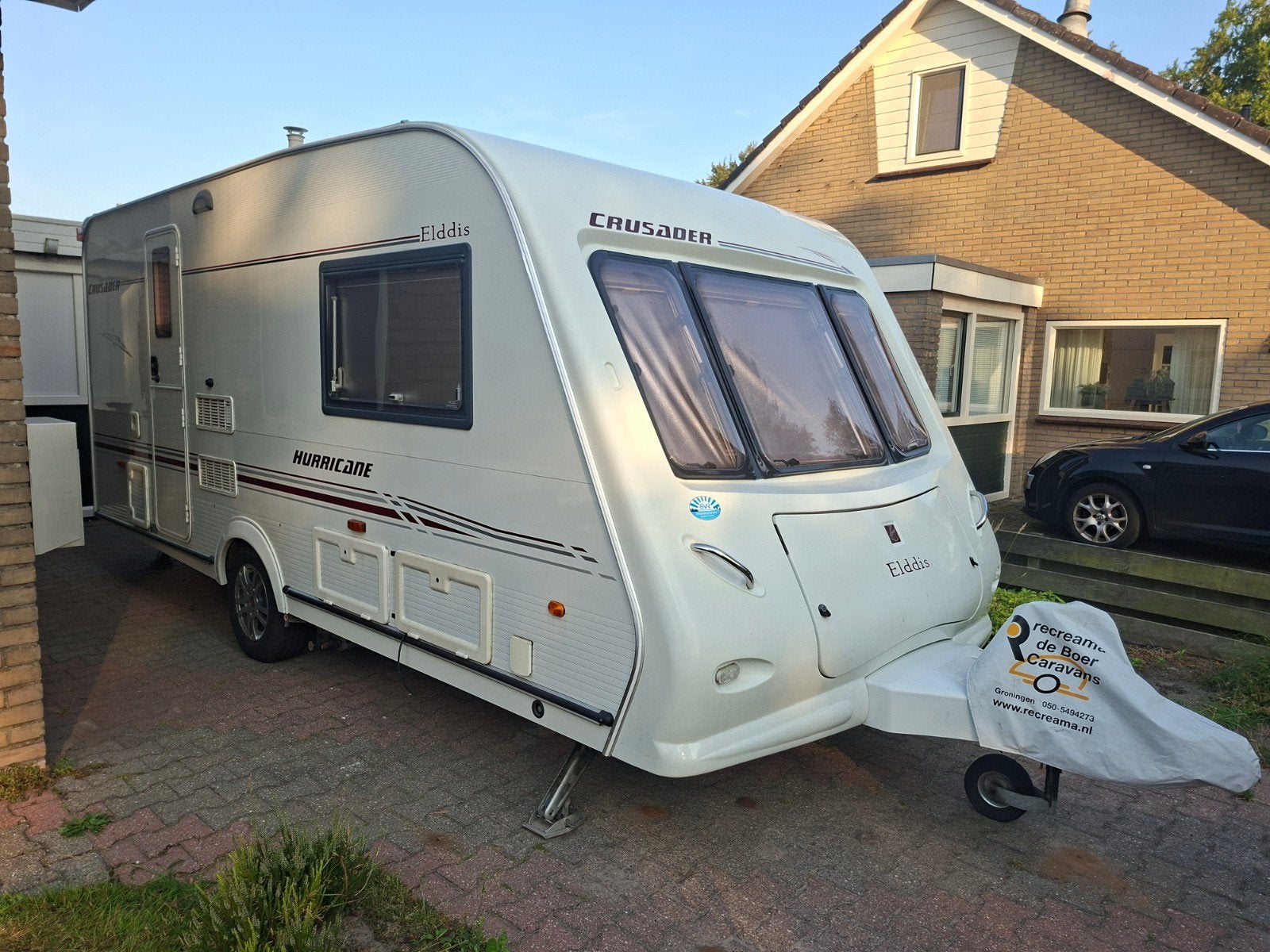 Elddis Crusader Hurricane + voortent (Isabella) & luifel, Standaardzit, Elddis, Luifel, Omvormbare zithoek