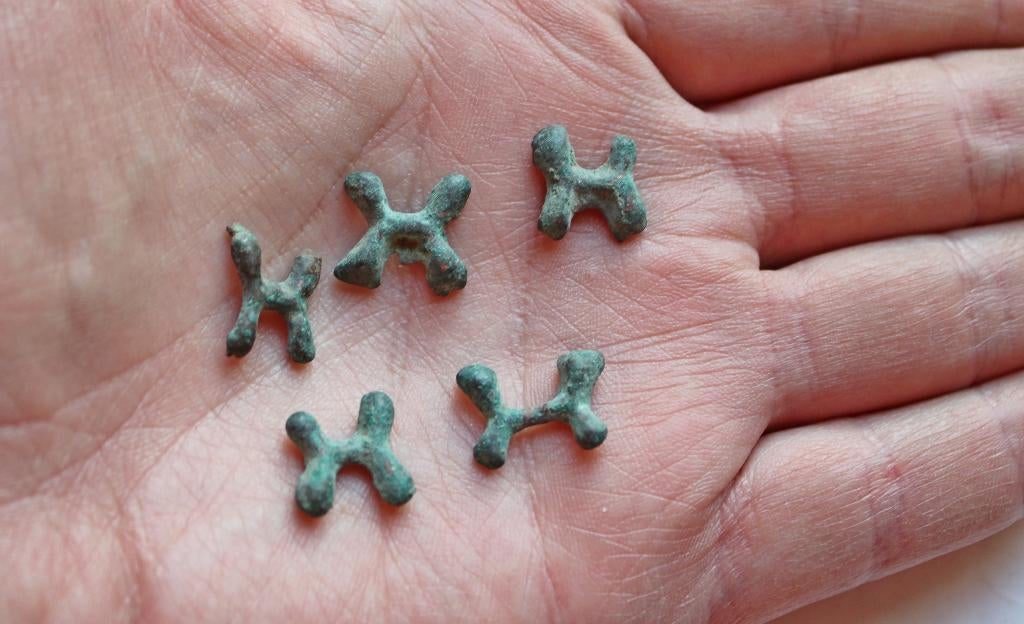 oud handa kopergeld Luba Yeke uit CONGO katanga cross, Ophalen of Verzenden