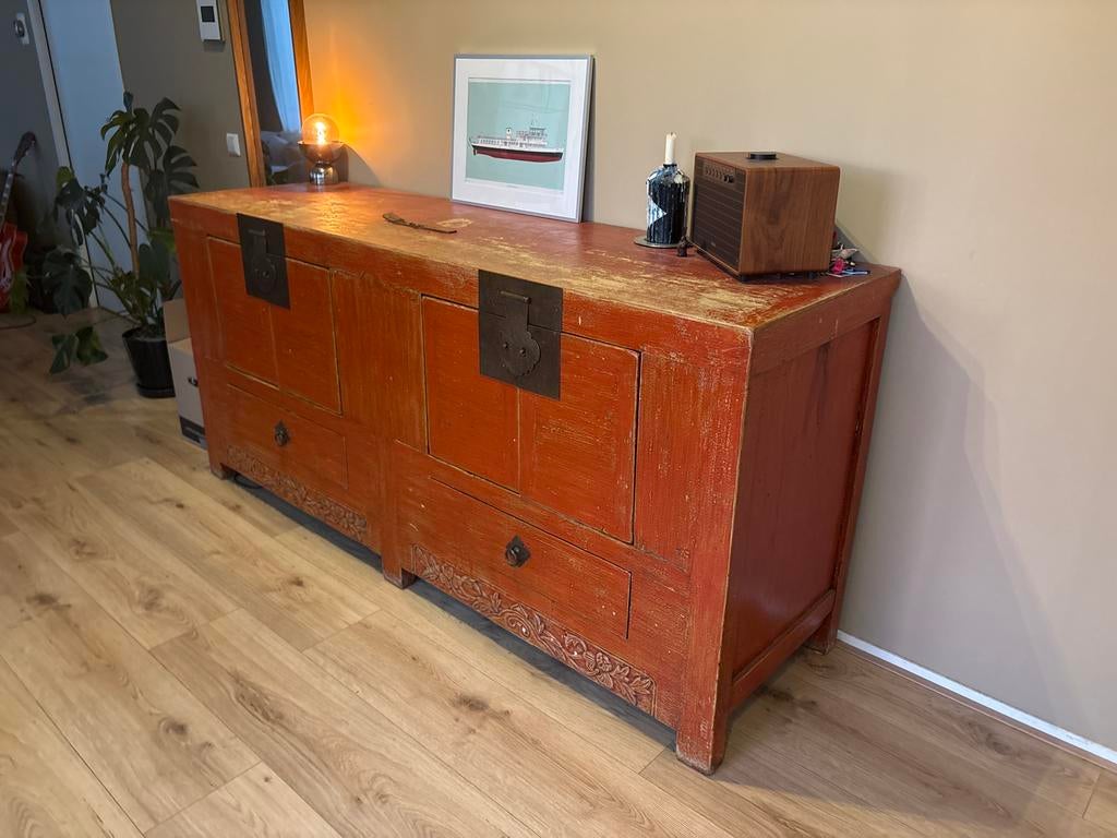 Antieke Chinese kast - Authentieke look, Ophalen, Zo goed als nieuw