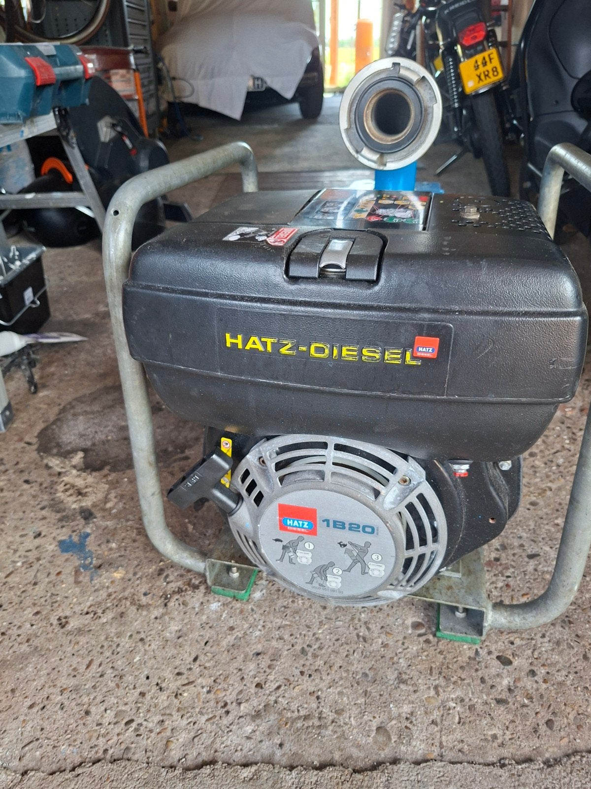 Hatz-diesel 1B20, 100 liter of meer, Ophalen, Zo goed als nieuw, 800 liter/min of meer