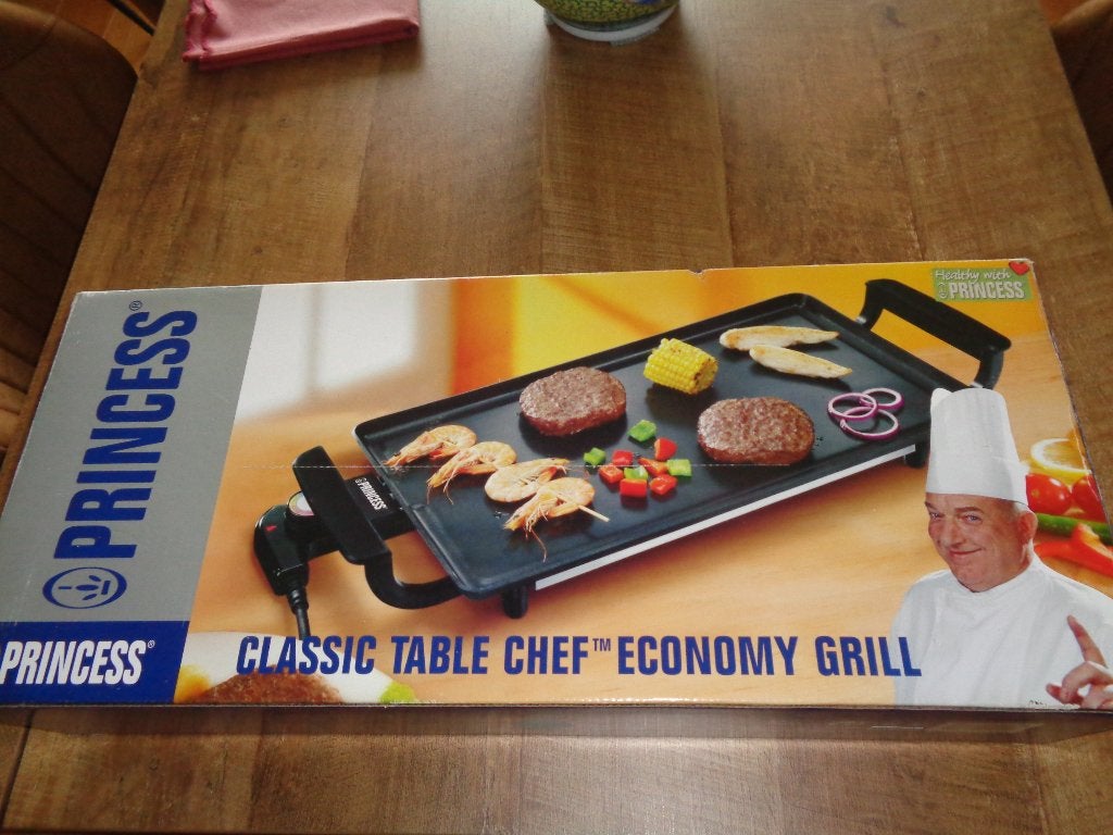 Grilplaat groot, Witgoed en Apparatuur, Grillplaten, Ophalen, Zo goed als nieuw, Tafelgrill