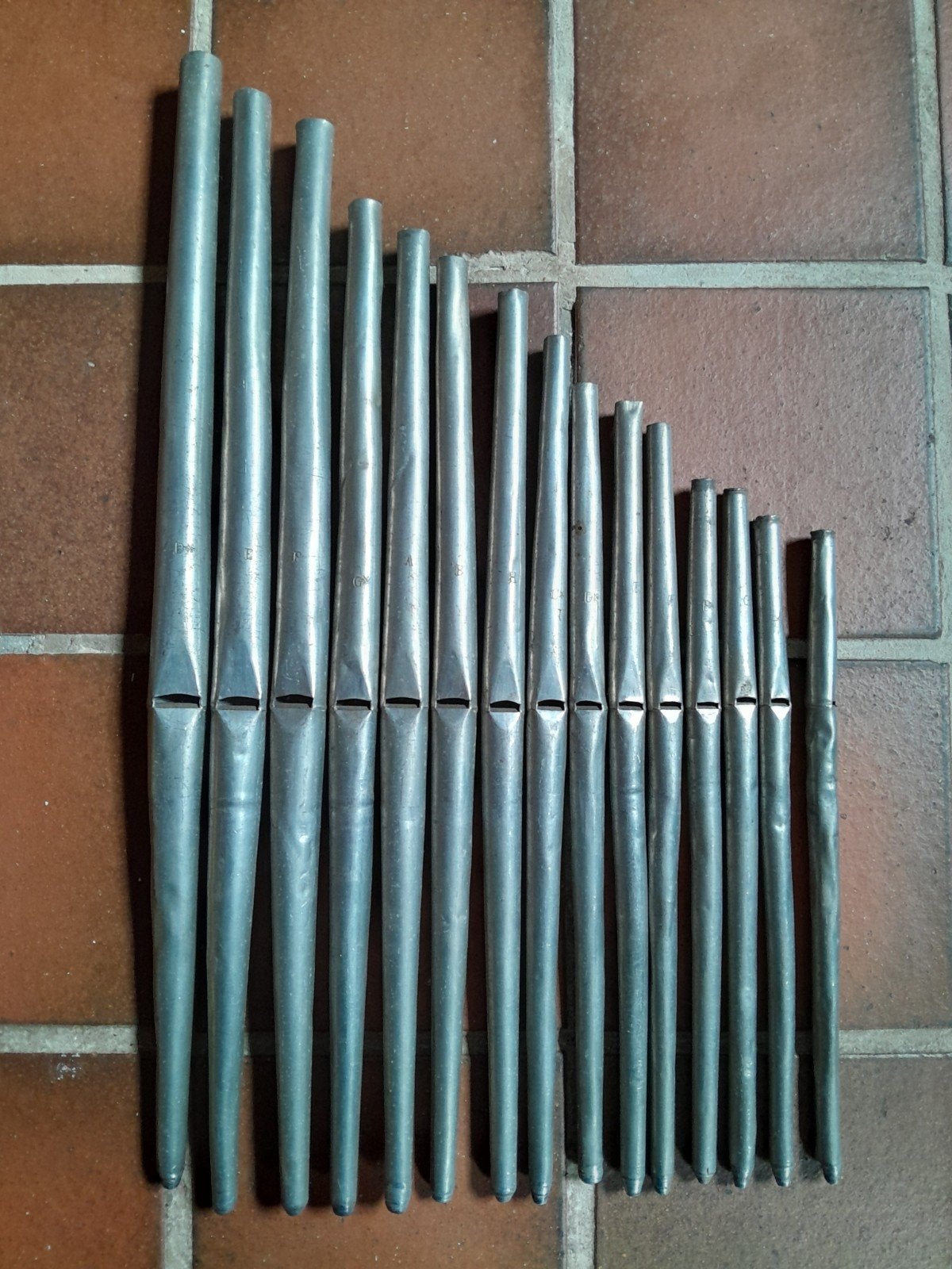 Orgelpijpen / pijpwerk, 15 stuks, Ophalen of Verzenden, Gebruikt, Pijporgel