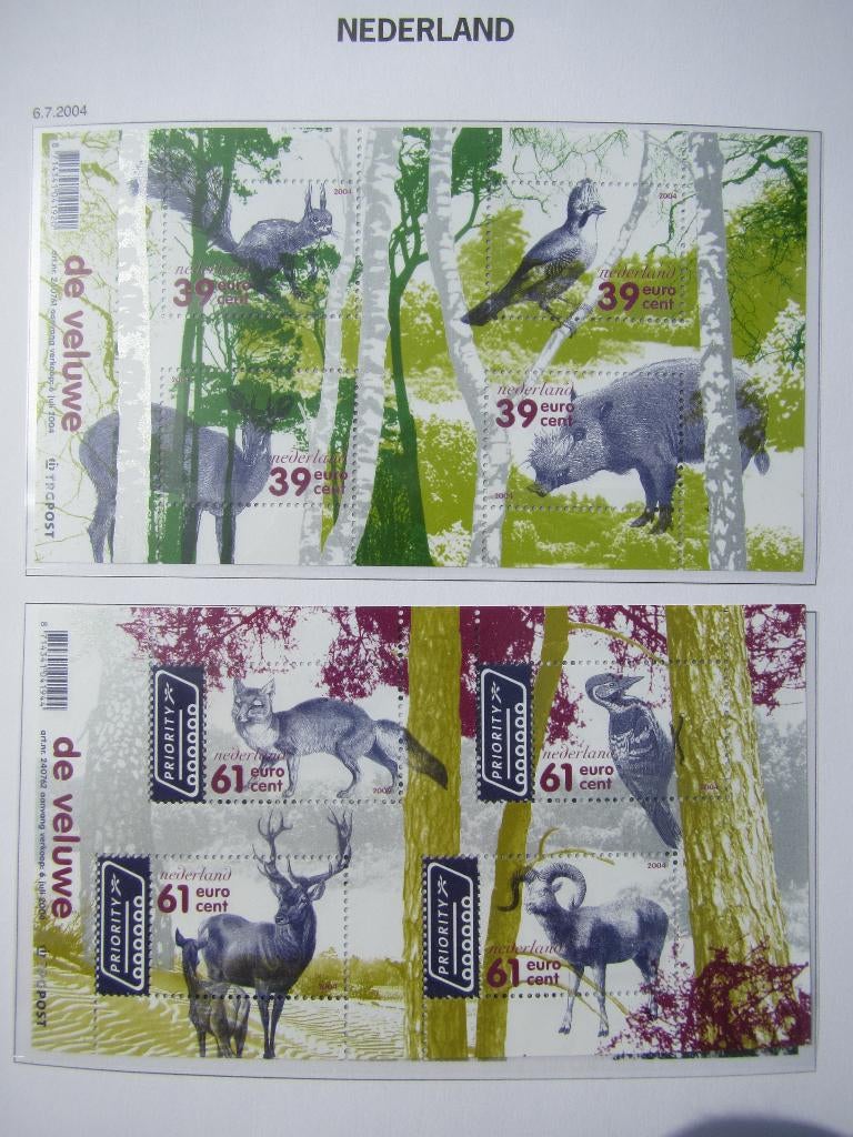 2 velletjes Veluwe '04 postfris, Postzegels en Munten, Verzenden, Na 1940, Postfris