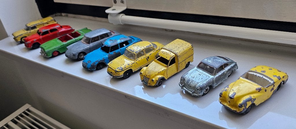 Vintage Dinky Toys Meccano 9 stuks, Ophalen of Verzenden, Gebruikt, Auto, Dinky Toys