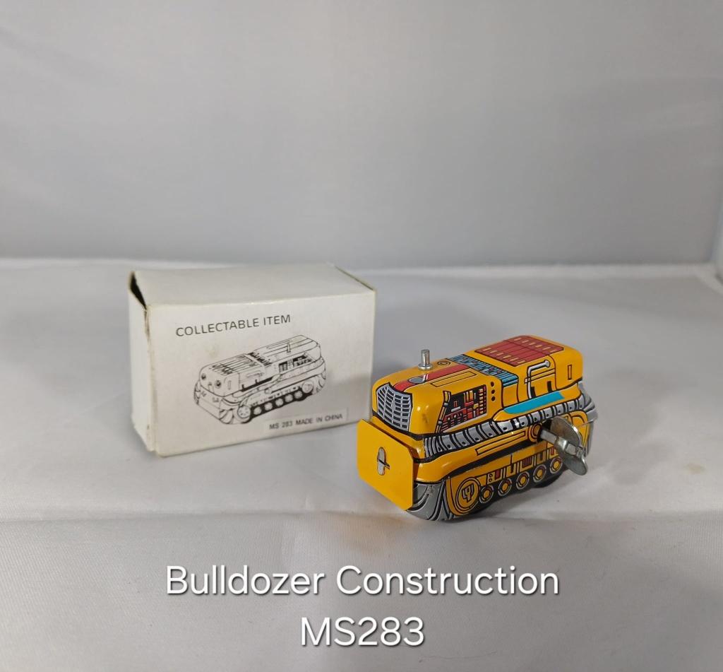 Blikken speelgoed Bulldozer Construction MS283, Antiek en Kunst, Antiek | Speelgoed, Ophalen of Verzenden