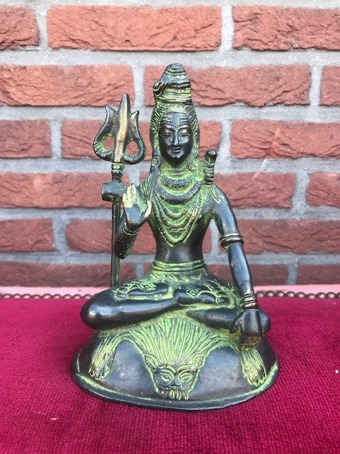 fraai bronzen Shiva beeld, Indonesië, Ophalen of Verzenden, Beeld, Brons