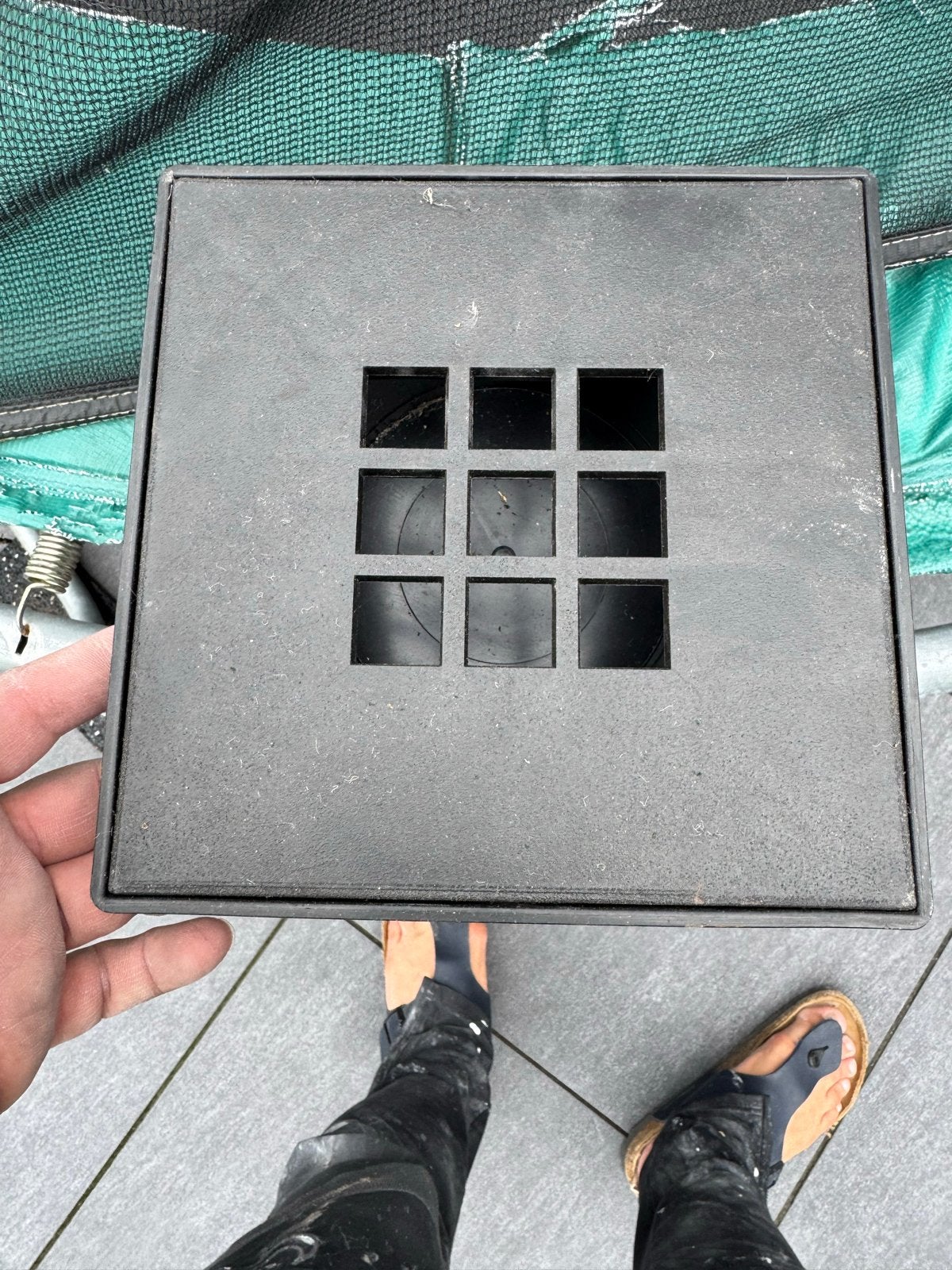 Zwarte PVC afvoerputje voor dakgoot of afvoer, Doe-het-zelf en Verbouw, Afvoer, Gebruikt, Pvc, Ophalen of Verzenden