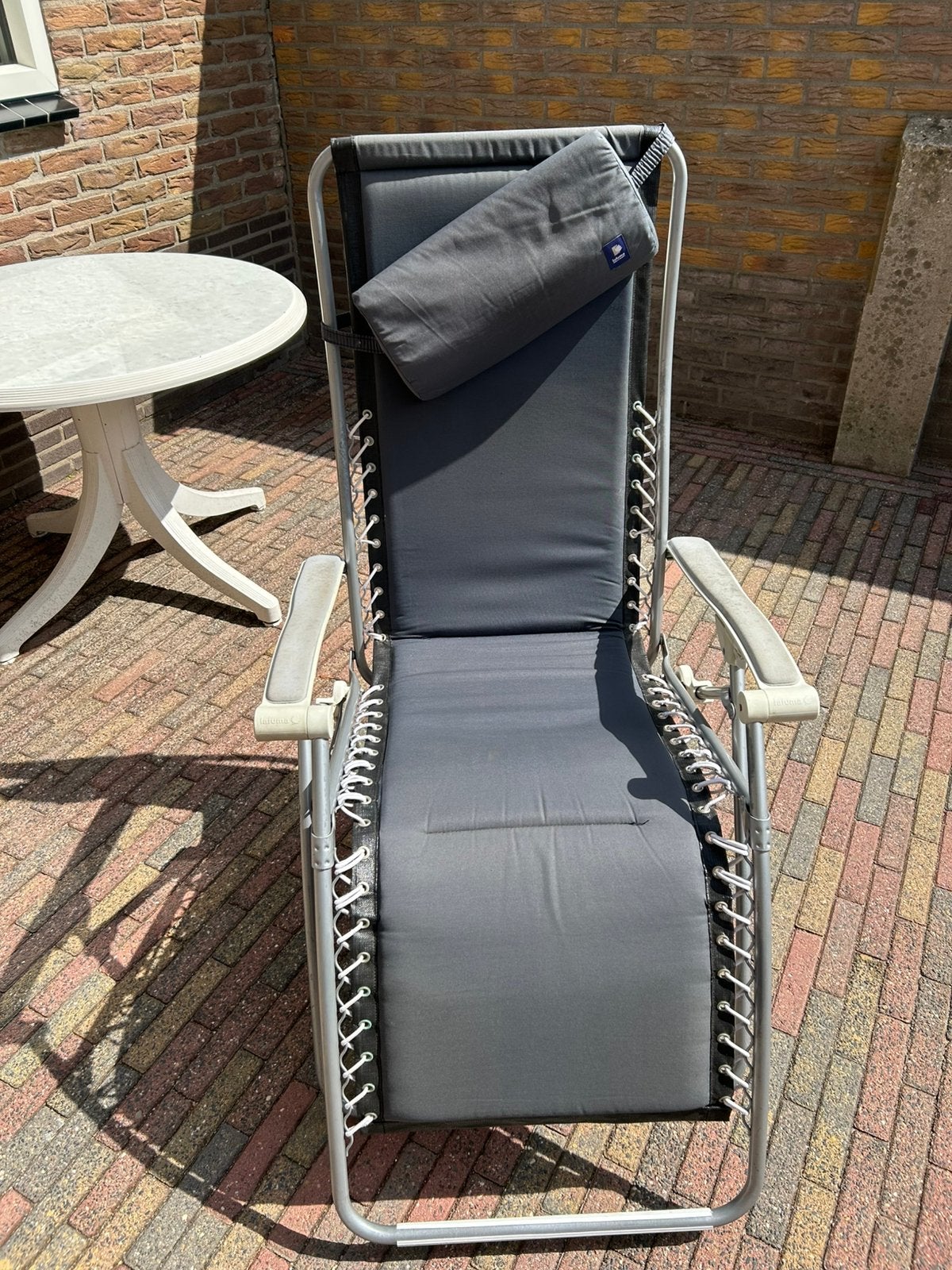 Grijze ligstoel, Ophalen, Gebruikt, Aluminium
