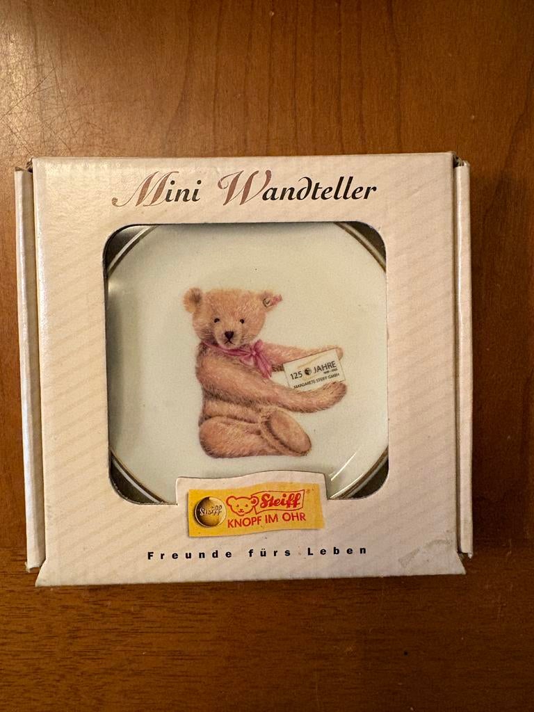 Steiff Mini Wandbord - Teddybeer Appolonia Margarete, Ophalen of Verzenden