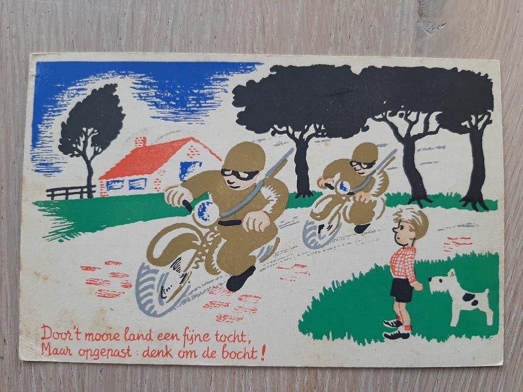 Getekende kaart Militair verstuurd, Marinier, Ede, 1949, Overige typen, Ophalen of Verzenden, X, Marine
