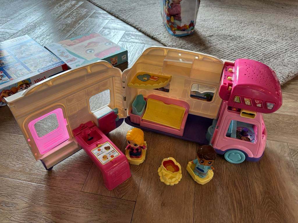 V-tech camper in goede staat, Kinderen en Baby's, Ophalen, Gebruikt, 2 tot 4 jaar