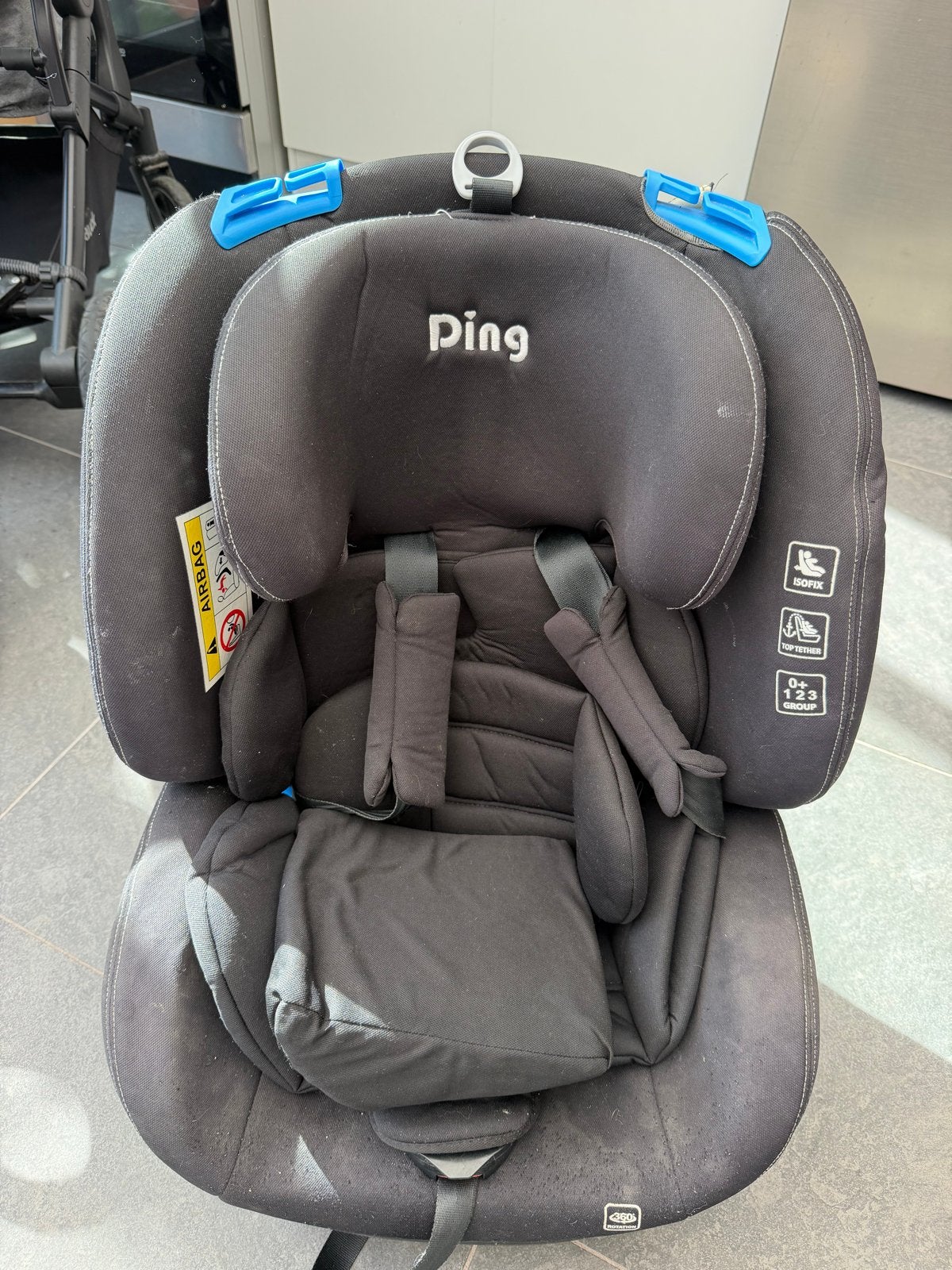 Ding autostoel 0+ 1 2 3 groep met Isofix, Gebruikt, Zijbescherming, Isofix, Ophalen