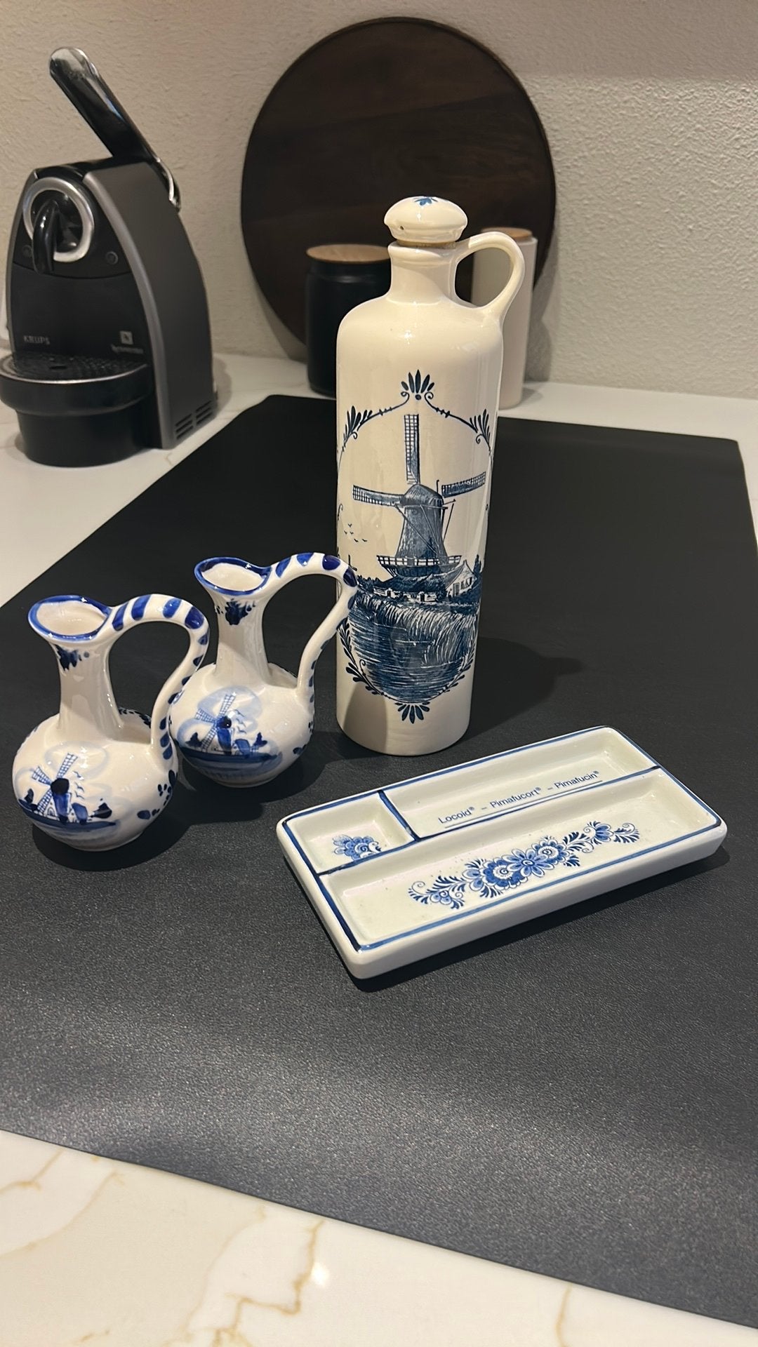 Delfts Blauw objecten, Wit, Handgemaakt, Ophalen of Verzenden, Schaal