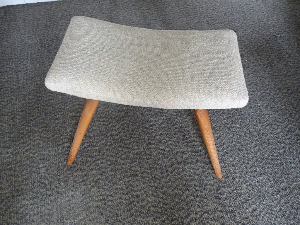 Haardbankje jaren 50 krukje, Ophalen, Gebruikt, Hout