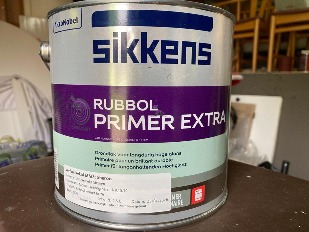 Sikkens Rubbol Primer Extra Monumentengroen 2.5L, Doe-het-zelf en Verbouw, Verf, Beits en Lak, Nieuw, Ophalen of Verzenden, Lak