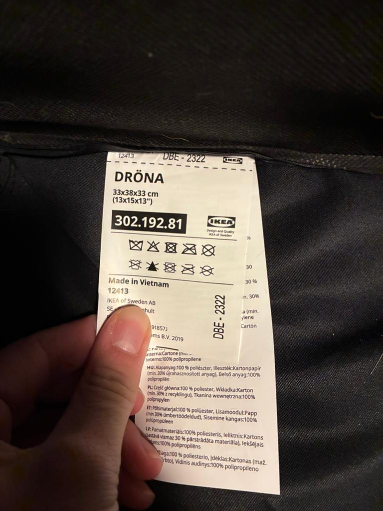 10 Dröna bakken/manden Ikea, Ophalen, Gebruikt, Zwart