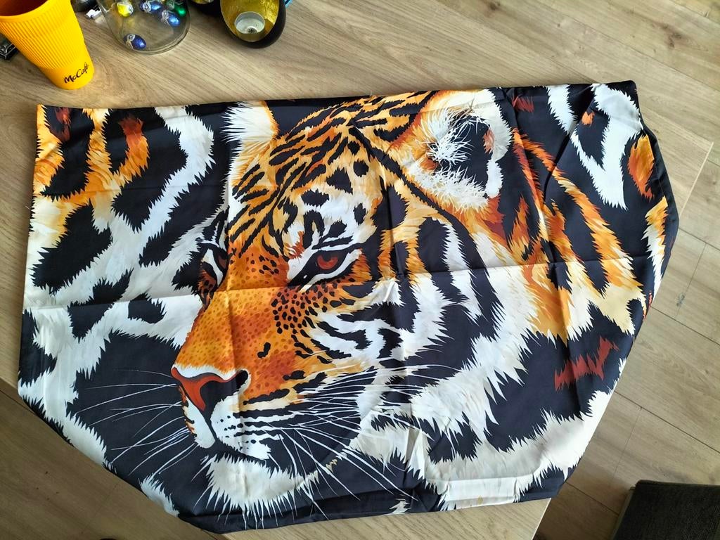 Nieuw Tijger Dekbedovertrek met 1 Sloop, Dekbedovertrek, Nieuw, Ophalen of Verzenden, Overige kleuren