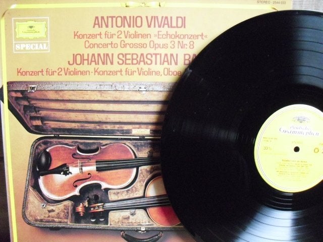 A. Vivaldi - J.S. Bach "Konzert fur 2 Violinen" (DG) LP, Cd's en Dvd's, Vinyl | Klassiek, LP, Gebruikt, Ophalen of Verzenden, Beschermende buitenhoes
