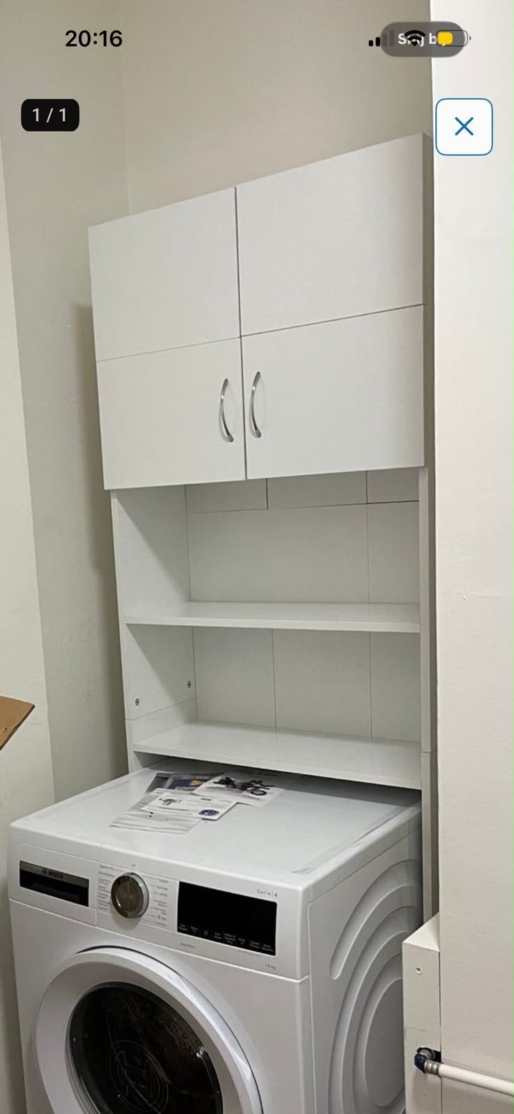 Wasmachine kast met opbergruimte, Ophalen, Zo goed als nieuw
